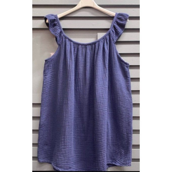 Top bretelles volantées