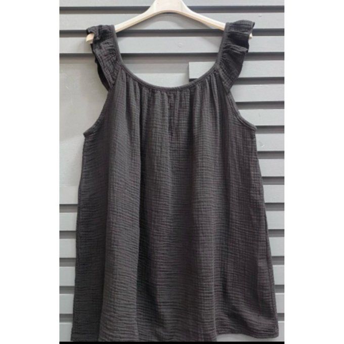 Top bretelles volantées