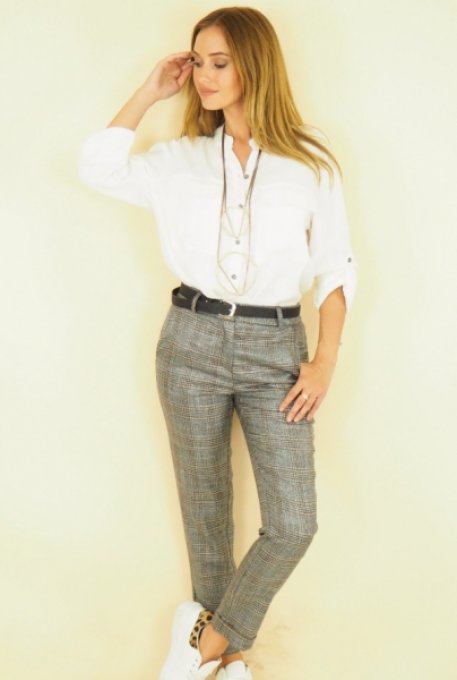 Pantalon 7/8 Prince de Galles