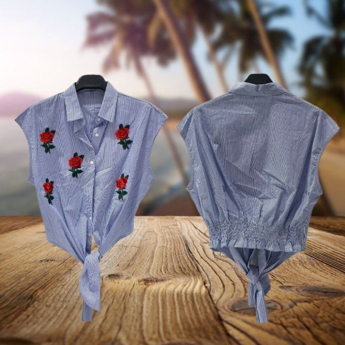 Top Chemise Crop Roses