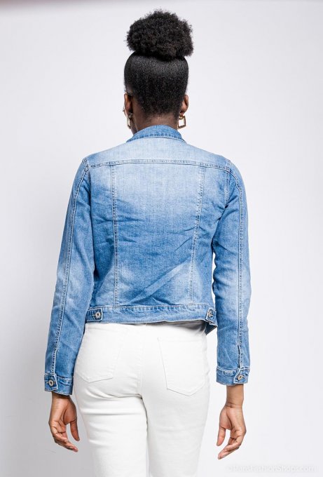Veste en jean délavée