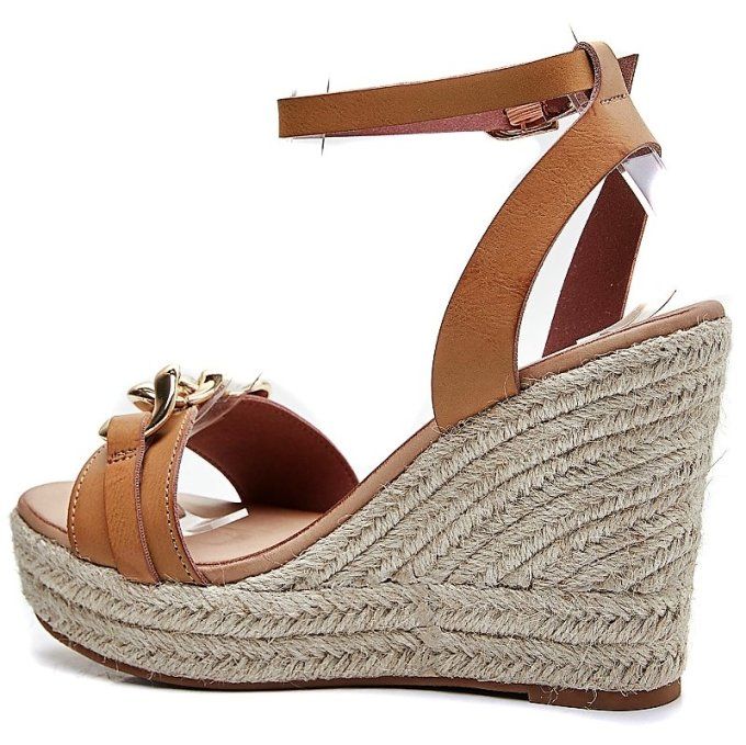 Sandales compensées à chaine