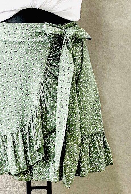 Jupe fluide à fleurs