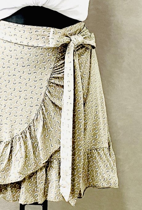 Jupe fluide à fleurs