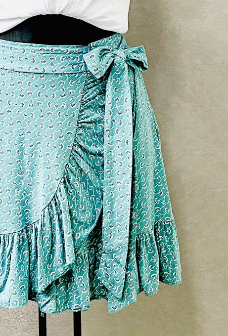 Jupe fluide à fleurs