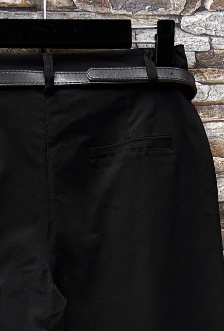 Pantalon Poches Froufrous Noir