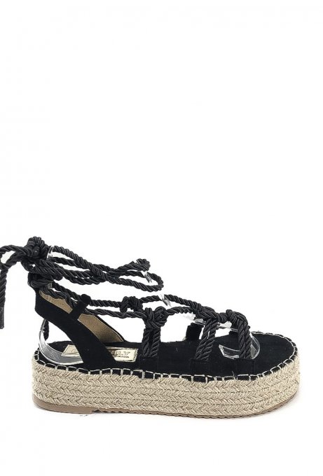 Espadrilles plateformes à cordelettes