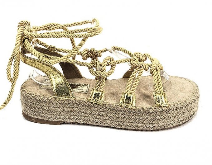 Espadrilles plateforme à cordelette