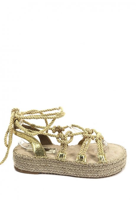Espadrilles plateforme à cordelette