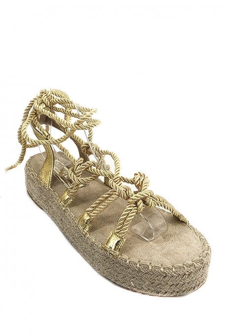 Espadrilles plateforme à cordelette