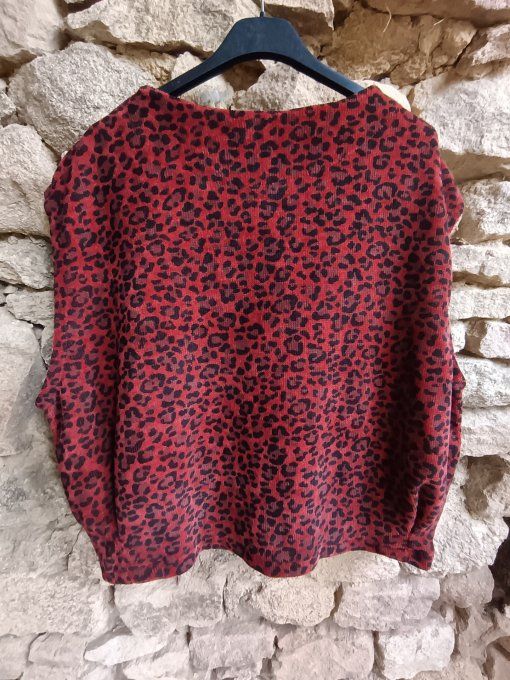 Gilet sans manches léopard