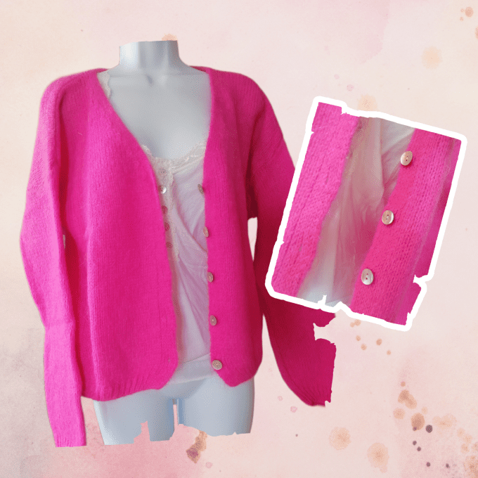 Gilet Mohair Crazy Pink