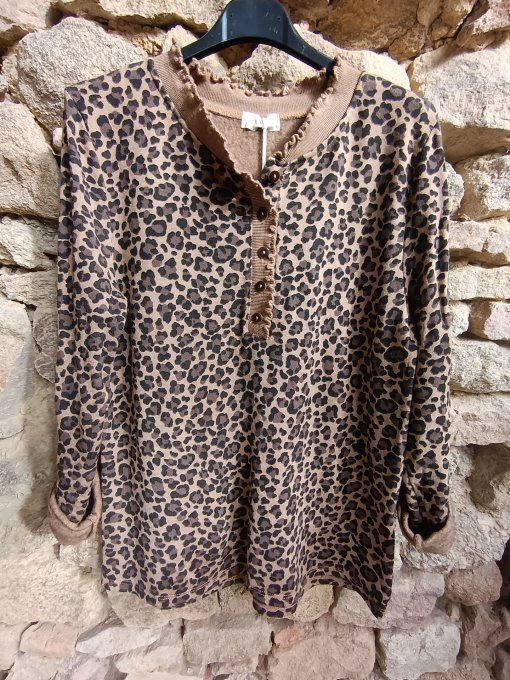 Haut imprimé léopard
