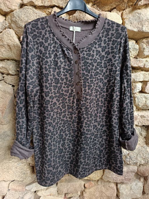 Haut imprimé léopard