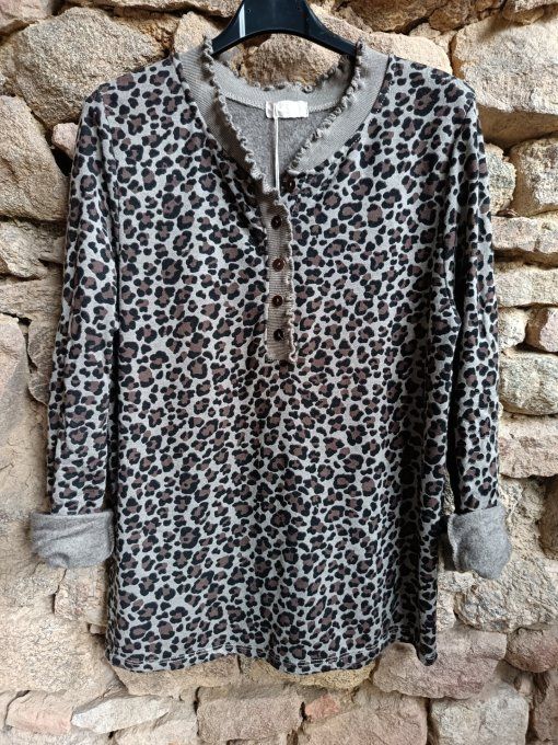 Haut imprimé léopard