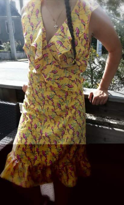 Robe portefeuille Flamingo