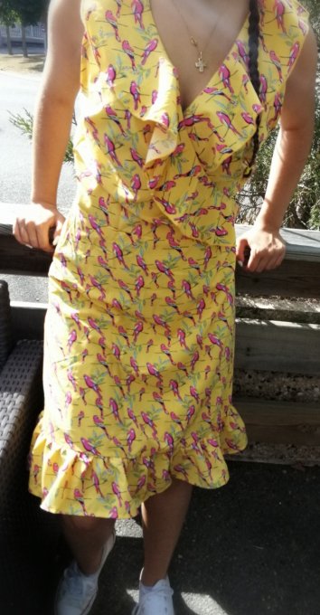 Robe portefeuille Flamingo
