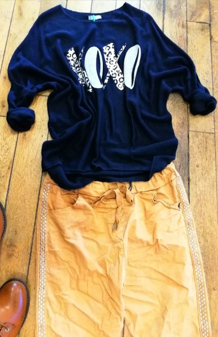 Pantalon jogging déco métal