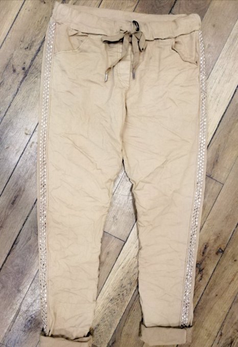 Pantalon jogging déco métal