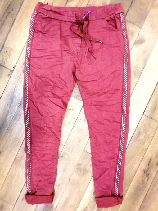 Pantalon jogging déco métal