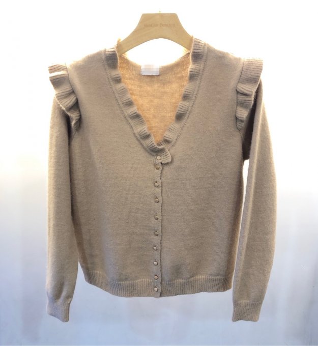 gilet épaules volantées