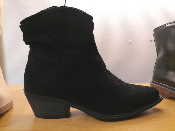 Bottines courtes plissées 