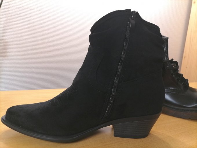 Bottines courtes plissées 