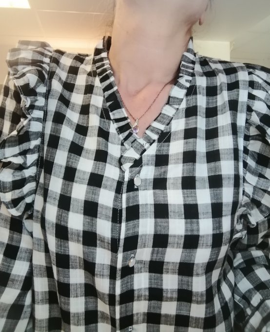 Blouse à carreaux & volants
