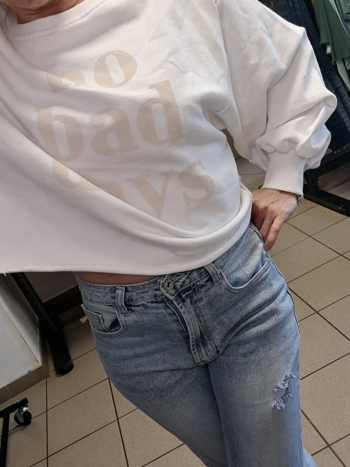 Sweat oversize cropped " NO BAD DAYS "