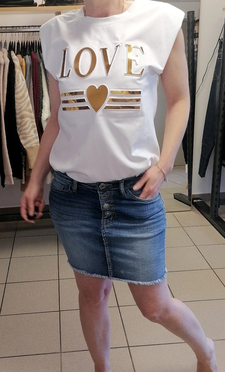 Jupe deals jean droite