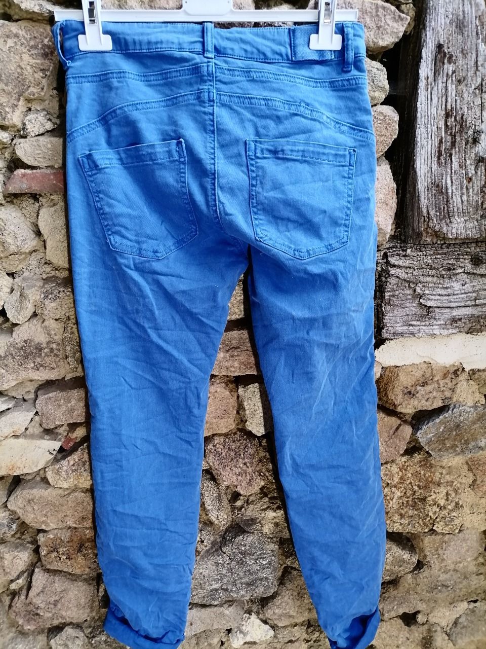 Pantalon skinny bandes latérales Bleu Royal