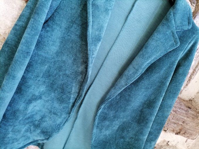 Gilet Blazer Velours Rouille