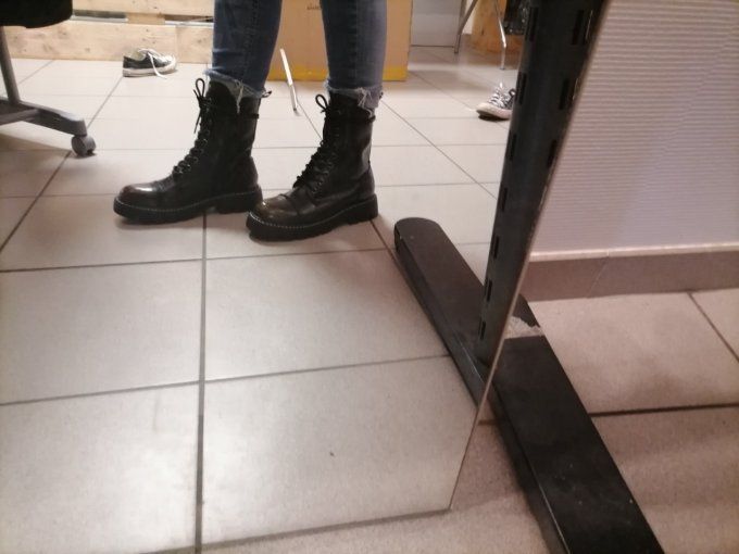 Bottines Croco Camel