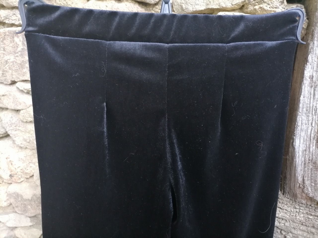 Pantalon large velours