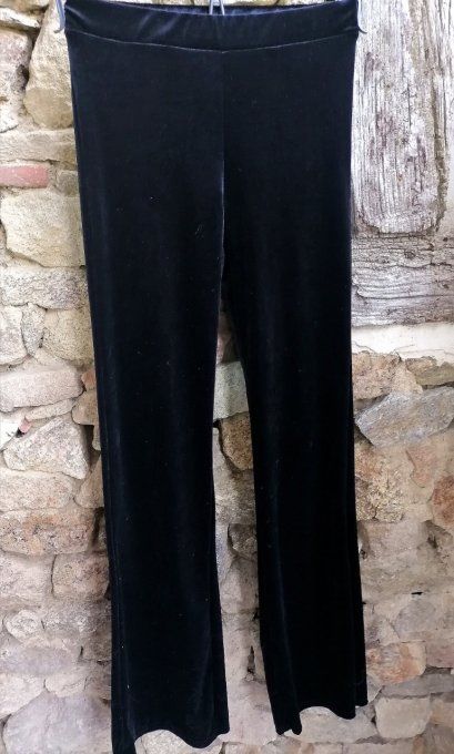 Pantalon large velours