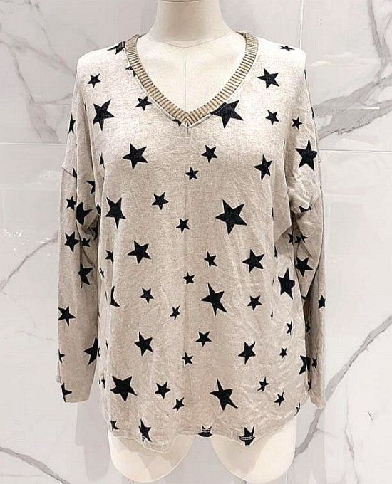 Pull Fin à Etoiles