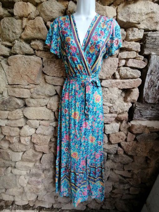 Robe Portefeuille Turquoise