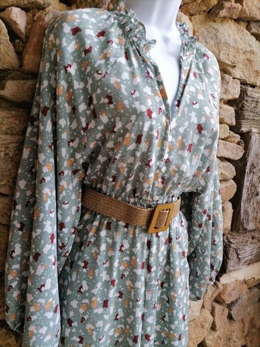 Combinaison Cropped Imprimée Amande