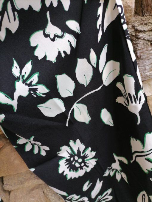 Pantalon Fluide Imprimé Noir