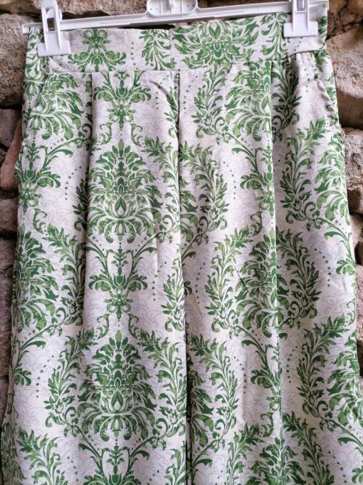 Pantalon Fluide Imprimé Vert