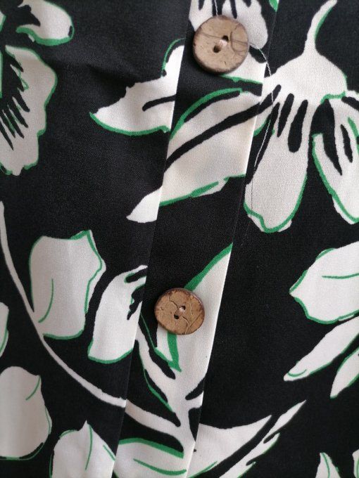 Débardeur Fluide Imprimé Noir