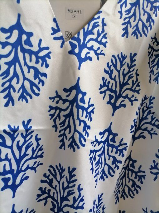 Top Imprimé Arbre Bleu