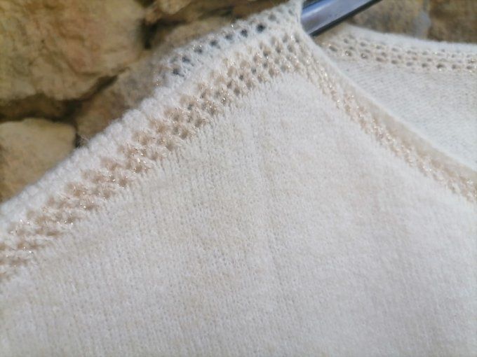 Pull Col Bateau Ecru