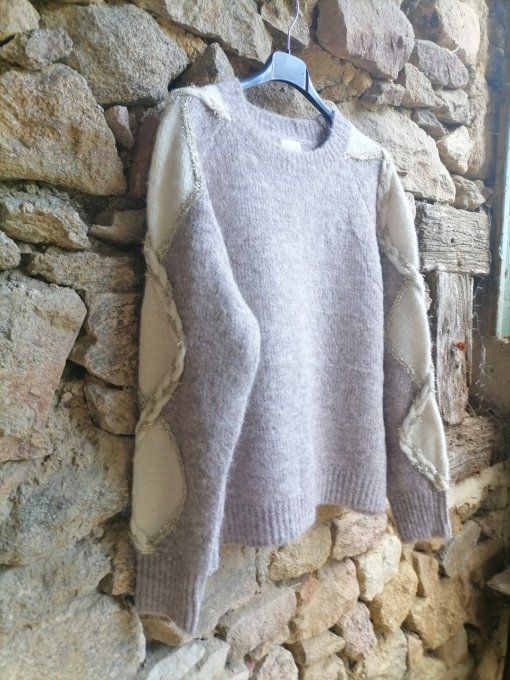 Pull Torsades Taupe