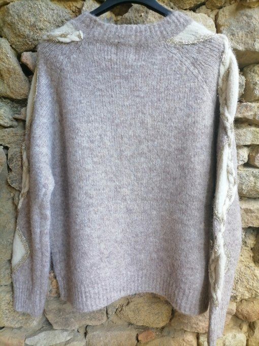 Pull Torsades Taupe