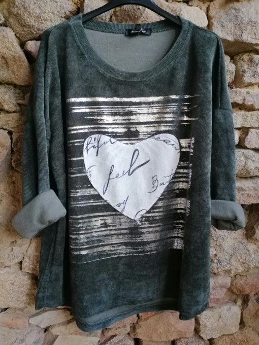 Sweat Velours Coeur