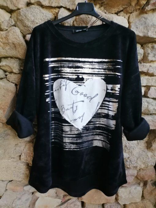 Sweat Velours Coeur