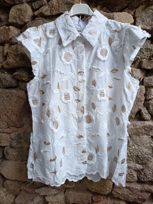 Chemisette Feuilles Dorées