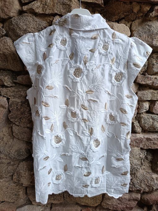 Chemisette Feuilles Dorées