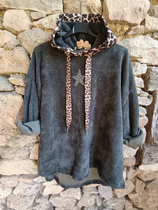 Sweat Velours Léopard GT